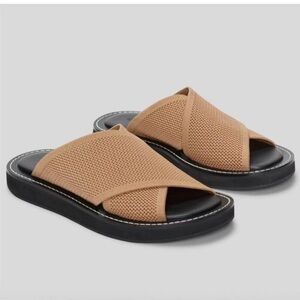 Everlane Reknit Tan Cross-Strap Women Sandals Size 7.5